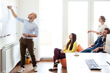 man white boards brand plan to small team